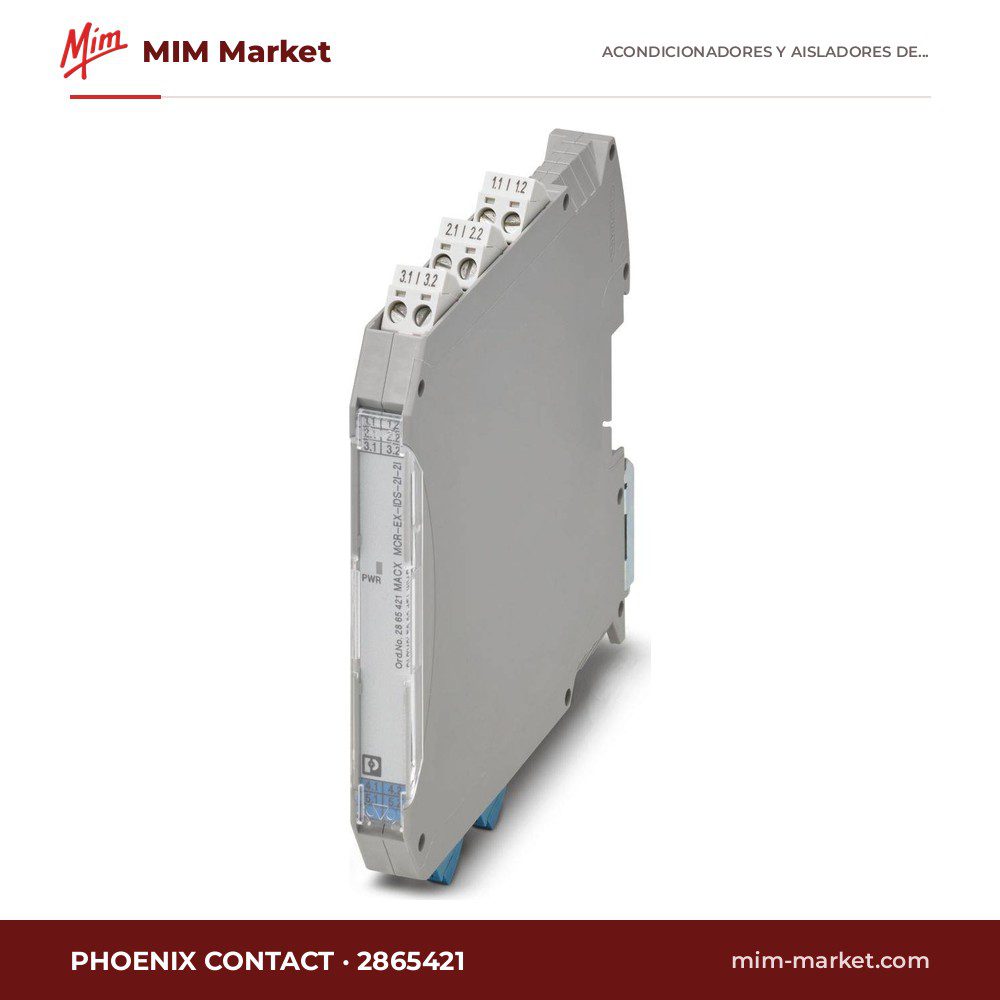 Acondicionador de salida Ex i de 2 canales Phoenix Contact MACX MCR-EX-IDS-2I-2I 2865421 – 0/4…20 mA, HART, tornillo