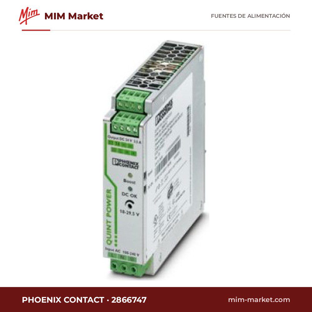 Fuente de alimentación carril DIN Phoenix Contact 2866747 – 24 V DC, 3,5 A, 84 W