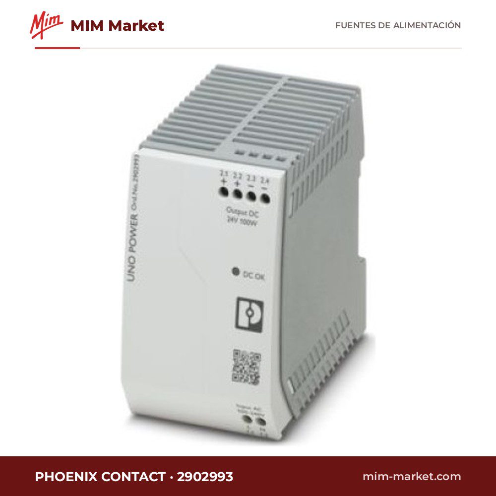 Fuente de alimentación carril DIN Phoenix Contact 2902993 – 24 V DC, 4,2 A, 100 W