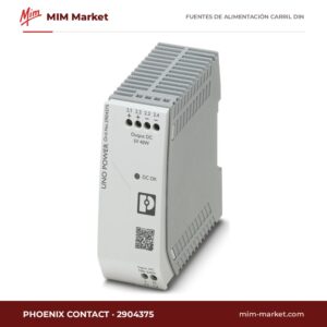 Fuente de alimentación carril DIN Phoenix Contact 2904375 – 5 V dc, 8 A a 5 V dc, 40 W