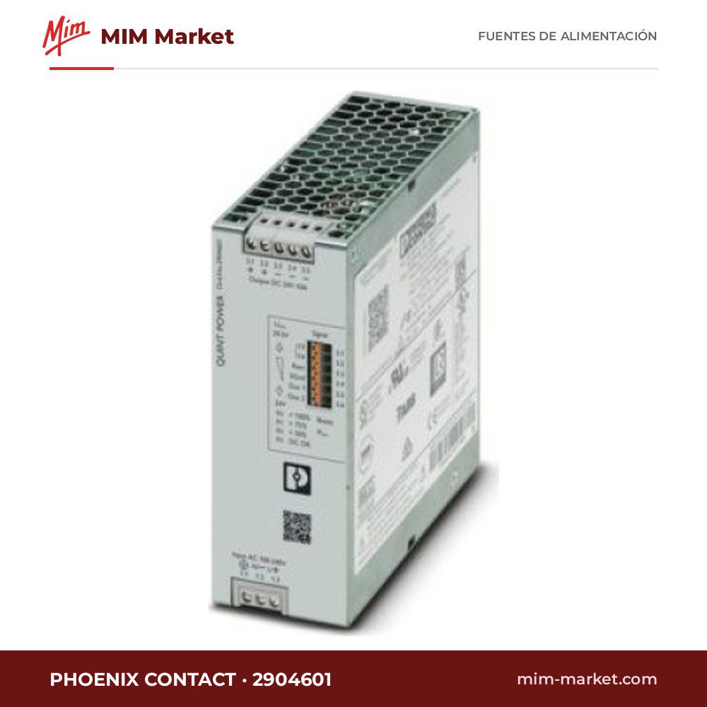 Fuente de alimentación carril DIN Phoenix Contact 2904601 – 24 V DC, 10 A, 240 W
