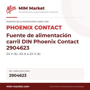 Fuente de alimentación carril DIN Phoenix Contact 2904623 – 24 V dc, 40 A a 24 V dc