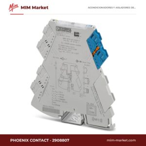 Amplificador separador Ex i NAMUR Phoenix Contact MINI MCR-EX-NAM-T 2908807 – serie MINI Analog Pro, 1 salida de transistor, tornillo