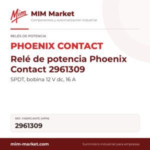 Relé de potencia Phoenix Contact 2961309 – SPDT, bobina 12 V dc, 16 A