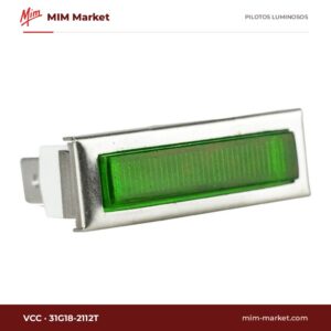 Piloto incandescente VCC 31G18-2112T – serie 31G, verde, 28 V, 32,51 x 10,16 mm, faston