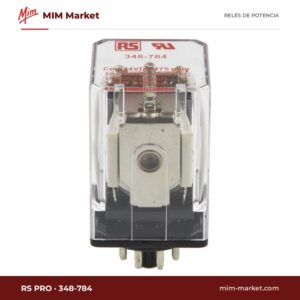 Relé de potencia RS PRO 348-784 – DPDT, bobina 24 V dc, 10 A