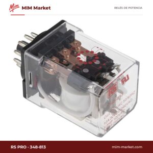 Relé de potencia RS PRO 348-813 – 3PDT, bobina 230 V ac, 10 A