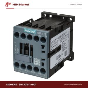 Contactor Siemens 3RT2015-1AB01 – 3 polos, 7 A, 3 kW, bobina 24 V AC