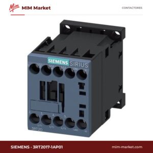 Contactor Siemens 3RT2017-1AP01 – 3 polos, 12 A, 5,5 kW, bobina 230 V AC
