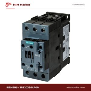 Contactor Siemens 3RT2036-1AP00 – 3 polos, 50 A, 22 kW, bobina 230 V AC