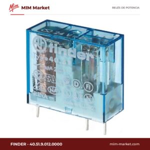 Relé de potencia Finder 40.51.9.012.0000 – SPDT, bobina 12 V dc, 10 A