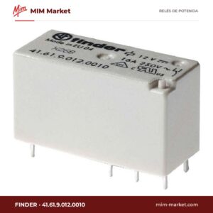 Relé de potencia Finder 41.61.9.012.0010 – SPDT, bobina 12 V dc, 16 A