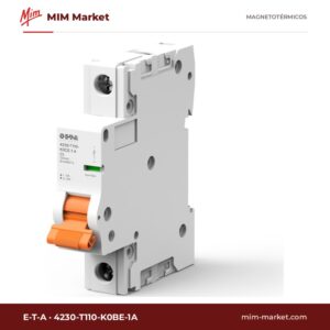 Interruptor magnetotérmico E-T-A 4230-T110-K0BE-1A – 4230-T, 1P, curva B, 1 A, 277 V AC / 60 V DC, UL 1077