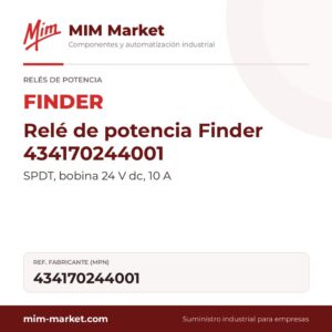 Relé de potencia Finder 434170244001 – SPDT, bobina 24 V dc, 10 A