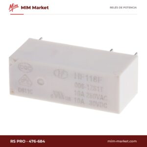 Relé de potencia RS PRO 476-684 – SPDT, bobina 6 V dc, 10 A