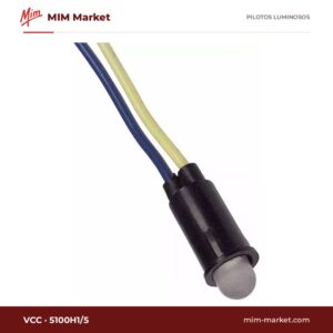 Piloto LED VCC 5100H1/5 – serie 5100H, bicolor verde/rojo, Vf típ. verde 2,2 V / rojo 2,2 V, Ø6,35 mm, cables de 152 mm