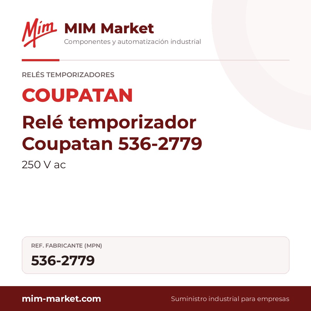 Relé temporizador Coupatan 536-2779 – 250 V ac