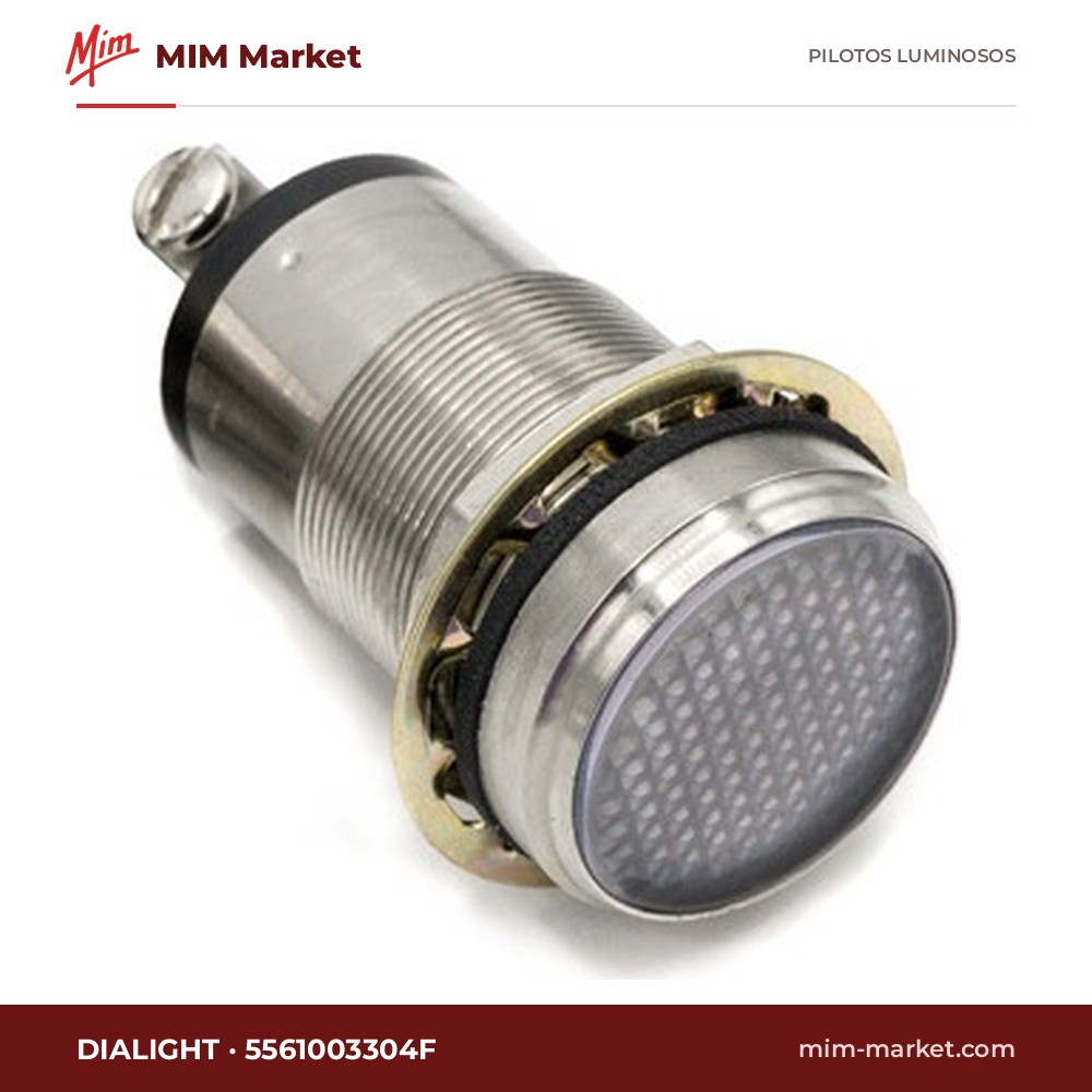 Piloto LED Dialight 5561003304F – serie 556, blanco, 12 V DC, Ø25,4 mm, bornes de tornillo, IP66, NEMA 4X