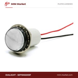 Piloto LED Dialight 5571002203F – serie 557, blanco, 5 V DC, Ø17,46 mm, cables de 139,7 mm