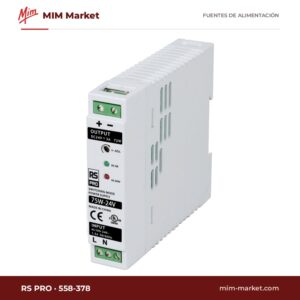 Fuente de alimentación carril DIN RS PRO 558-378 – 24 V DC, 3 A