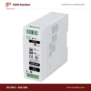 Fuente de alimentación carril DIN RS PRO 558-386 – 12 V DC, 10 A