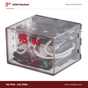 Relé de potencia RS PRO 613-3780 – 4PDT, bobina 12 V dc, 12 A