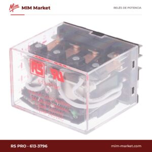 Relé de potencia RS PRO 613-3796 – 4PDT, bobina 240 V ac, 12 A