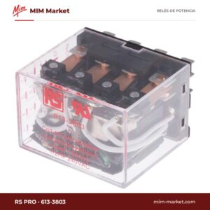 Relé de potencia RS PRO 613-3803 – 4PDT, bobina 24 V ac, 12 A
