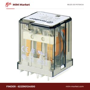 Relé de potencia Finder 622390124000 – 3PDT, bobina 12 V dc, 16 A