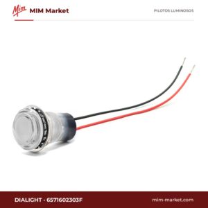 Piloto LED Dialight 6571602303F – serie 657, verde, 5 V DC, Ø17,45 mm, cables de 152,4 mm, IP67, NEMA 4X
