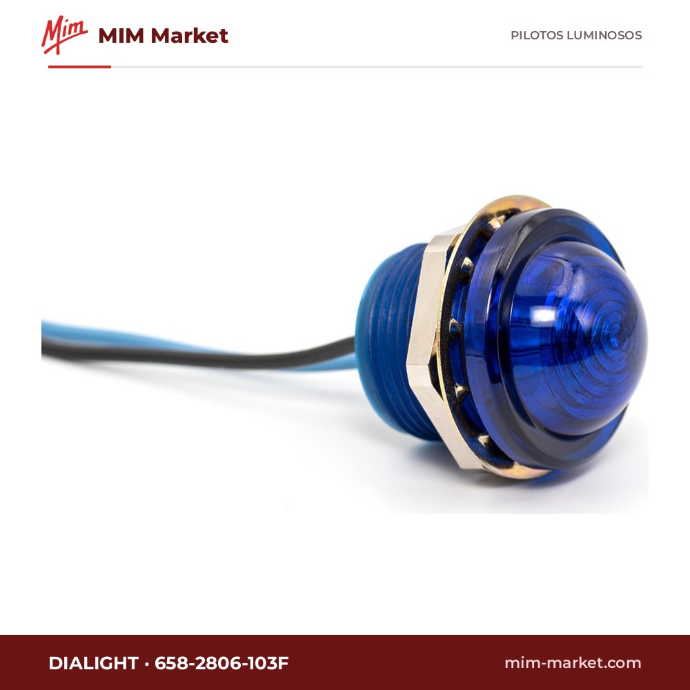 Piloto LED Dialight 658-2806-103F – serie 658, azul, 8…60 V DC, Ø25,4 mm