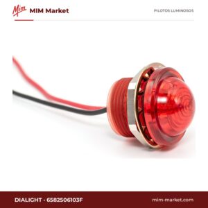 Piloto LED Dialight 6582506103F – serie 658, rojo, 8…60 V DC, Ø25,4 mm