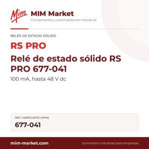 Relé de estado sólido RS PRO 677-041 – 100 mA, hasta 48 V dc