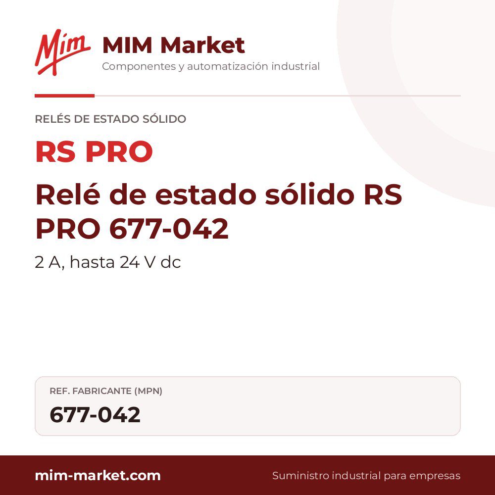 Relé de estado sólido RS PRO 677-042 – 2 A, hasta 24 V dc