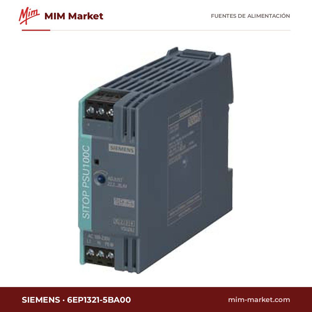 Fuente de alimentación carril DIN Siemens 6EP1321-5BA00 – 12 V DC, 2 A, 24 W