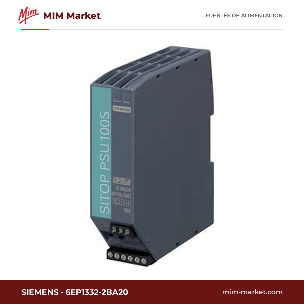 Fuente de alimentación carril DIN Siemens 6EP1332-2BA20 – 24 V DC, 2,5 A, 60 W