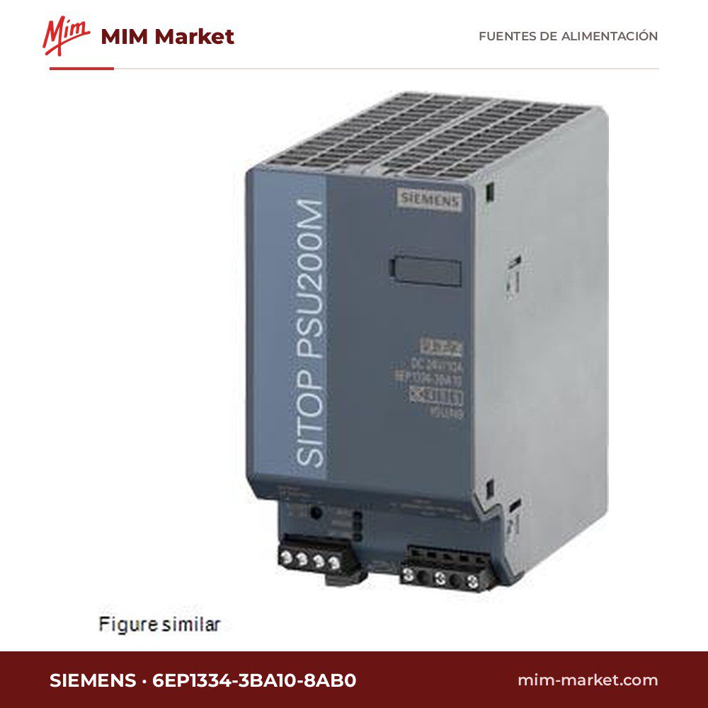 Fuente de alimentación carril DIN Siemens 6EP1334-3BA10-8AB0 – 24 V DC, 10 A, 240 W