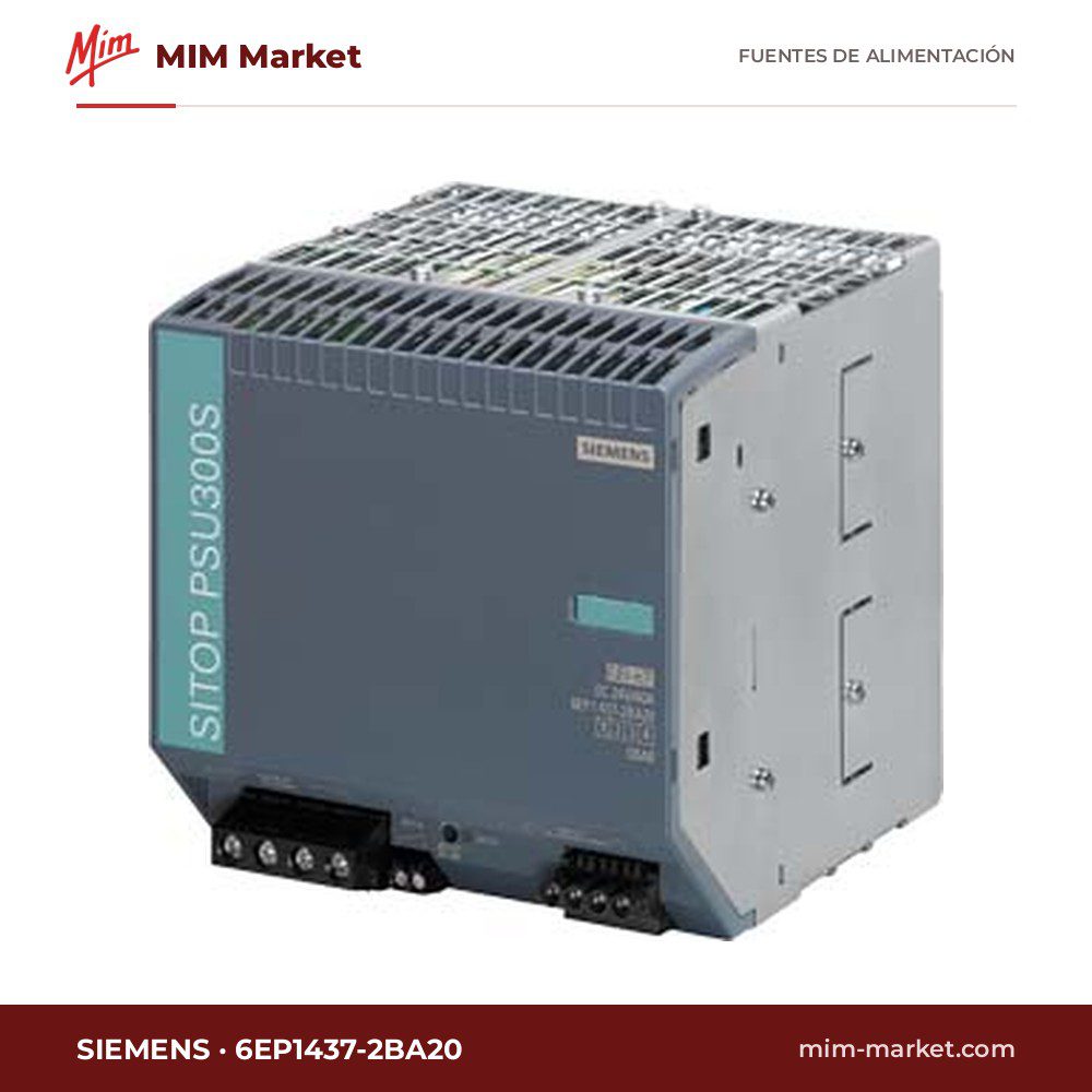 Fuente de alimentación carril DIN Siemens 6EP1437-2BA20 – 24 V DC, 40 A, 960 W