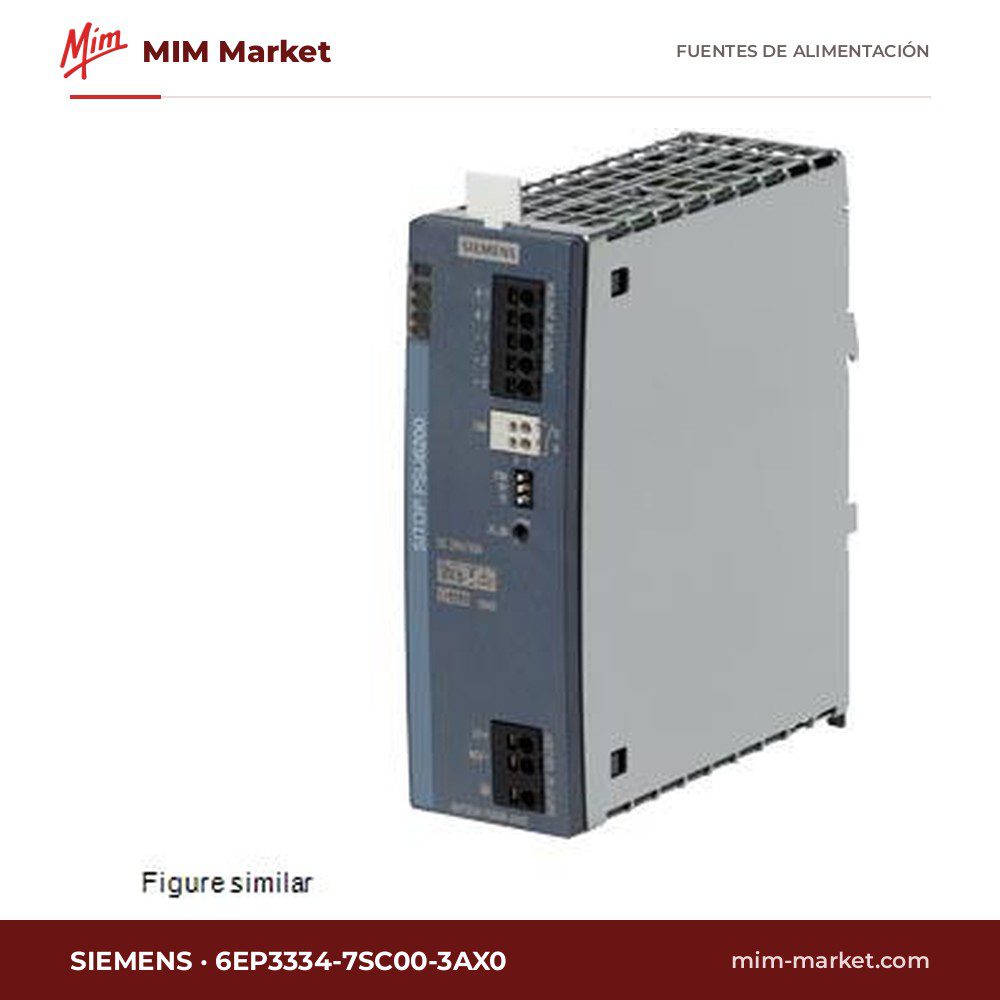 Fuente de alimentación carril DIN Siemens 6EP3334-7SC00-3AX0 – 24 V DC, 10 A, 240 W