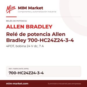 Relé de potencia Allen Bradley 700-HC24Z24-3-4 – 4PDT, bobina 24 V dc, 7 A