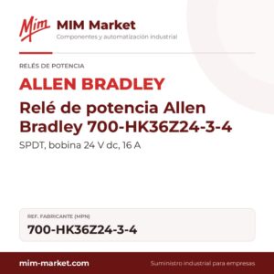 Relé de potencia Allen Bradley 700-HK36Z24-3-4 – SPDT, bobina 24 V dc, 16 A