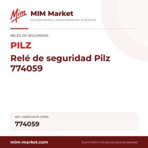 Relé de seguridad Pilz 774059 – 2 contactos de seguridad (2 NA), 1 auxiliar, carril DIN