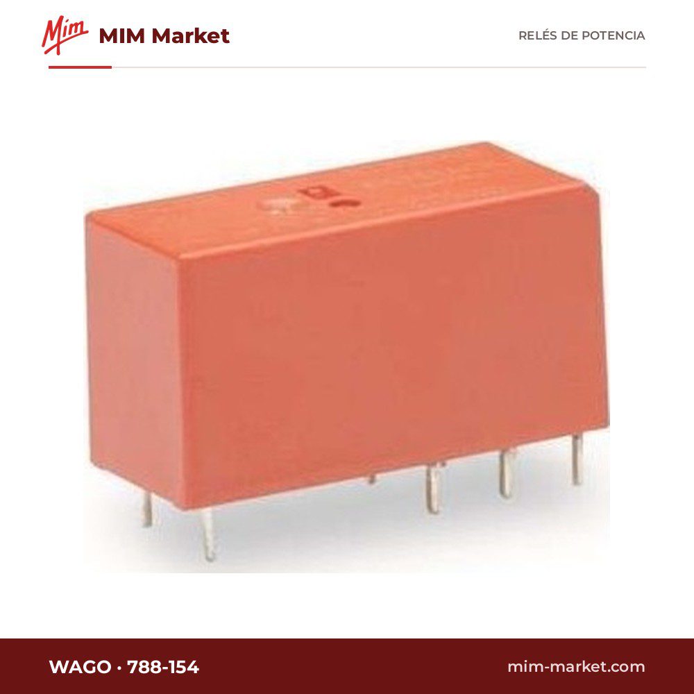 Relé de potencia WAGO 788-154 – SPDT, bobina 24 V dc, 16 A