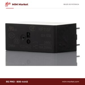 Relé de potencia RS PRO 800-4445 – SPDT, bobina 24 V dc, 16 A