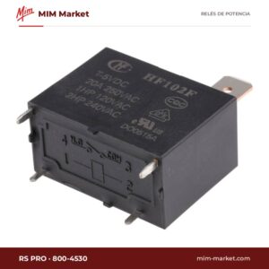 Relé de potencia RS PRO 800-4530 – SPST, bobina 5 V dc, 25 A