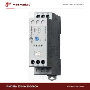 Relé temporizador Finder 83.91.0.240.0000 – 24-240 V ac / 24 V dc, Estrella-triángulo