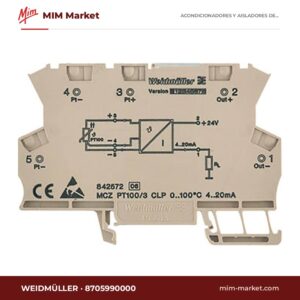 Convertidor de temperatura RTD Weidmüller C030-03 MCZ RTD CLP 8705990000 – serie MICROSERIES MCZ, Pt100 a 4…20 mA