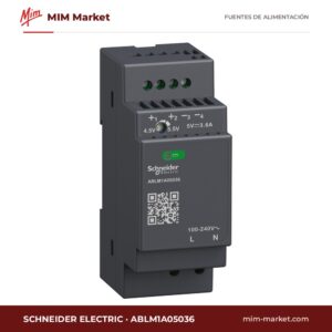 Fuente de alimentación carril DIN Schneider Electric ABLM1A05036 – 5 V DC, 3,6 A, 18 W