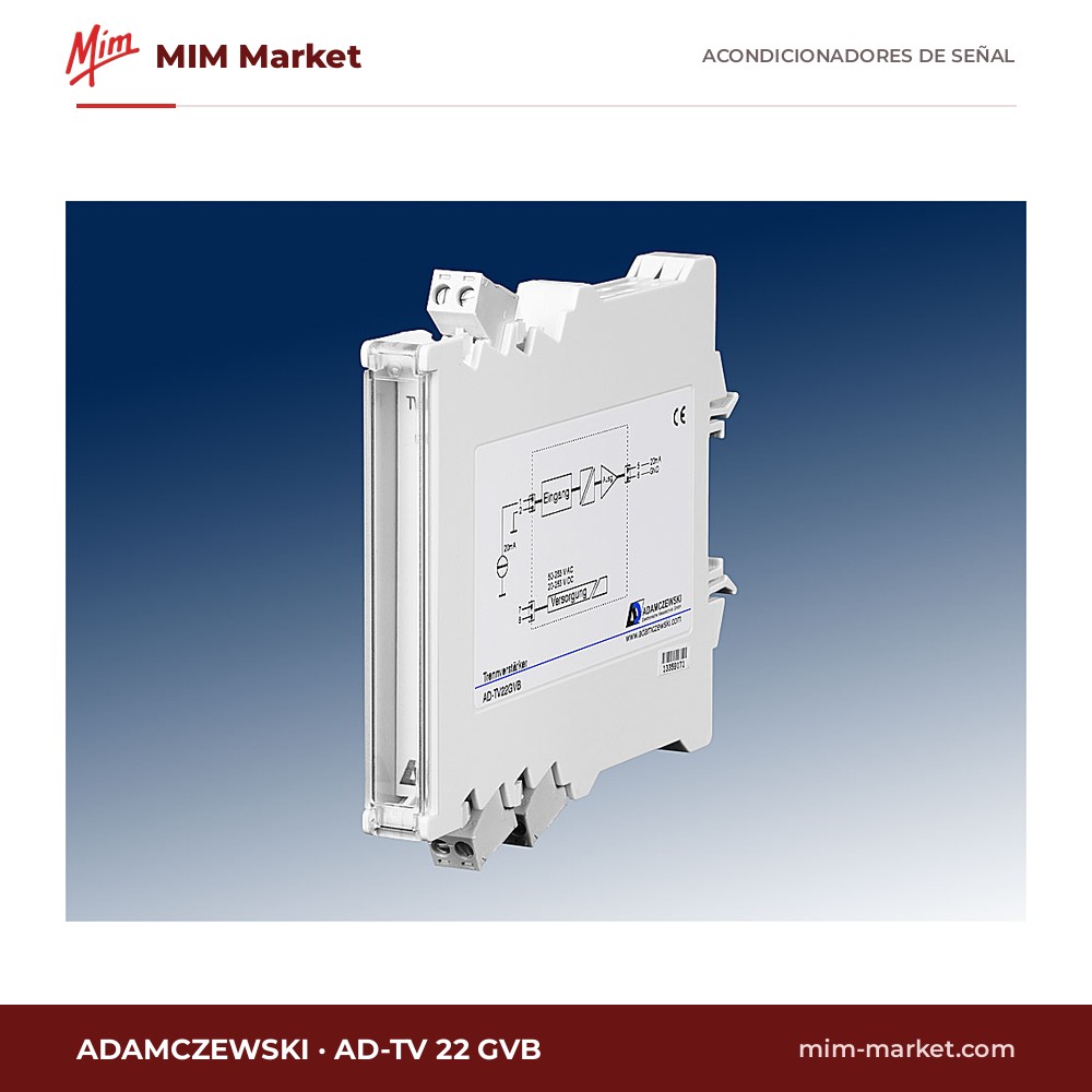 Amplificador aislador Adamczewski AD-TV 22 GVB – aislamiento galvánico de señales analógicas