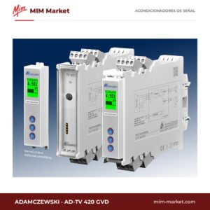 Amplificador aislador Adamczewski AD-TV 420 GVD – aislamiento galvánico de señales analógicas, serie GVD